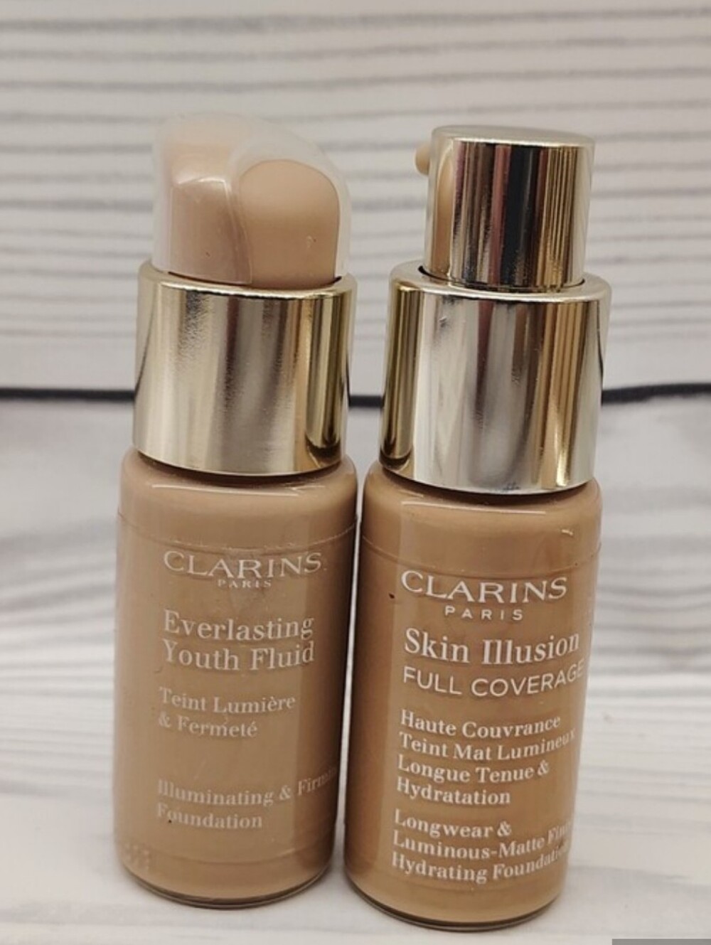 Clarins Skin Illusion Full Coverage Foundation & Everlasting Youth Fluid Makeup